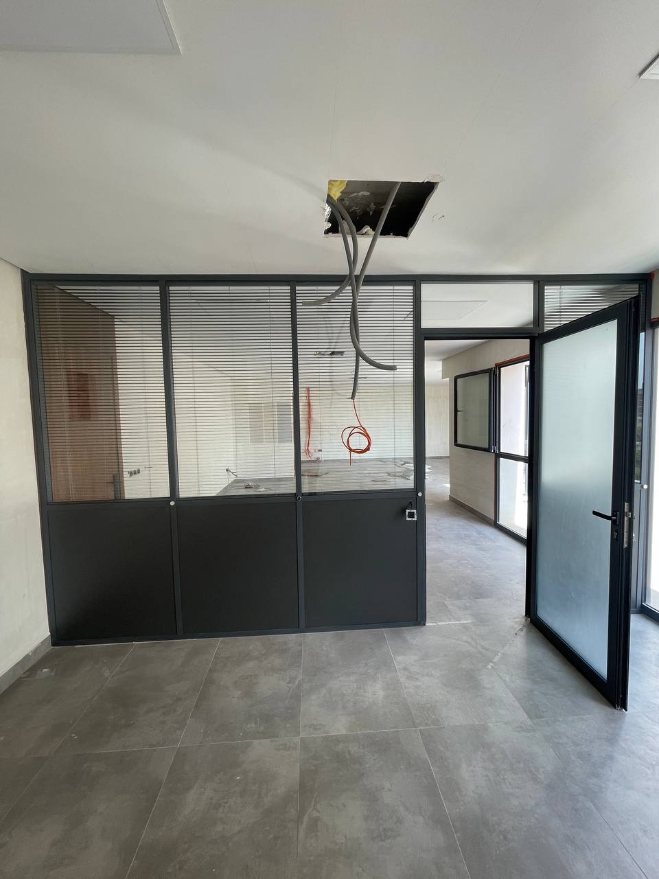 Cloison aluminium bureau Casablanca - réalisation 5