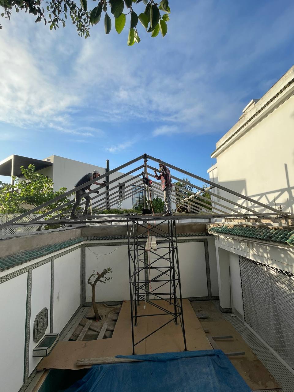 Toiture coulissante aluminium Casablanca - réalisation 2